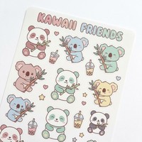 Individuelle Schreibwaren-Aufkleber Matte Folienaufkleber-Bögen Niedliche Aufkleber für Kinder Scrapbooking DIY-Basteln Kiss-Cut Vinyl-Aufkleber Druck