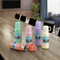 Transfrontalier une tasse trois couvercles Thermos 304 acier inoxydable Portable voyage bouteille d'eau isolation thermique chaude boisson cadeau tasse