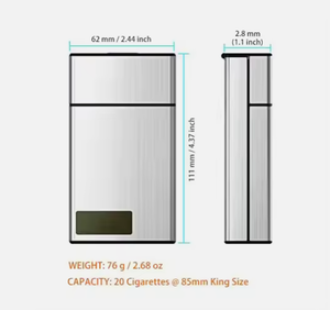 Outil de contrôle du tabagisme portable intelligent 20 pièces d'alliage d'aluminium mince métal minuterie de verrouillage étui à <span class=keywords><strong>cigarettes</strong></span> avec minuterie - Product Image 5