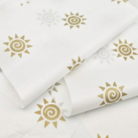Papier de soie de luxe de marque haut de gamme estampé à chaud motif Poire de Neige, doublure pour emballage cadeau de bijoux, personnalisé, écologique, avec logo simple face