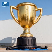 Trophée gonflable personnalisé, sculpture de trophée gonflable doré pour les activités de compétition, la publicité, la décoration et les accessoires d'exposition