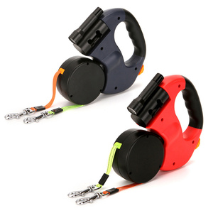 Correas Dobles para Mascotas con Linterna <span class=keywords><strong>LED</strong></span>, Correa para Pasear Perros, Cadena para Perros, Correa Retráctil Ajustable con <span class=keywords><strong>LED</strong></span> - Product Image 2