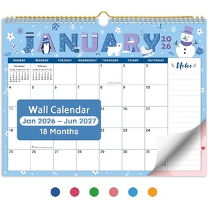 <span class=keywords><strong>Calendrier</strong></span> mural 19 mois 2026-2027, juin 2026-août 2027, idéal pour la maison ou le bureau - Jardin de minuit - Product Image 2