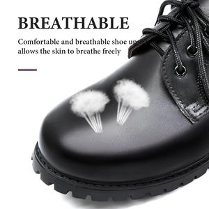 Chaussures habillées en cuir noir Oxford britanniques pour garçons du collège – Confortables, semelles souples, respirantes, idéales pour le bureau et la carrière - Product Image 5