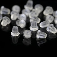 Vente chaude PVC chapeau transparent Bouchons d'oreille boucles d'oreilles serrures boucle d'oreille arrière bouchon pour boucle d'oreille en gros