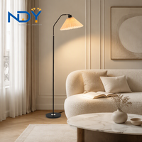 Lampadaire plissé rétro nordique, lampe de lecture moderne sur pied pour salon, chambre, coin canapé, hôtel, lampe personnalisée