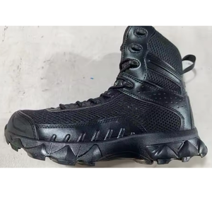 Botas tácticas deportivas de senderismo de cuero negro DFS7 DF2 Summer Trail para trabajo en el bosque, con mangas de malla transpirables. - Product Image 1