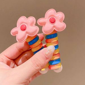 Coleteros de Espiral con Lazo de Colores para Niñas, Bandas Elásticas para el Cabello, Lazos de Goma en Espiral, Accesorios para Coletas - Product Image 6