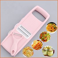 Mandoline 5 en 1 la plus vendue pour la cuisine, trancheuse à légumes multi-lames, trancheuse à pommes de terre, trancheuse à légumes, coupe-légumes