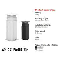 Pieds de table réglables en hauteur, colonne de levage électrique 24V 12V à 3 niveaux pour bureaux