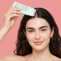 Tube plat ovale vide de 100 ml en PE avec interrupteur marche/arrêt pour emballage de sérum capillaire et gel de traitement du cuir chevelu, idéal pour les brosses de massage à marque privée