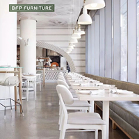 BFP Ensemble de meubles de restaurant moderne personnalisé Mobilier de bar à café commercial Table à manger Cabine de chaise de bar pour projet de restaurant