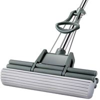 Serpillière éponge PVA absorbante à main libre pour ménage magique Serpillière à poignée magique extrudée à double rouleau durable