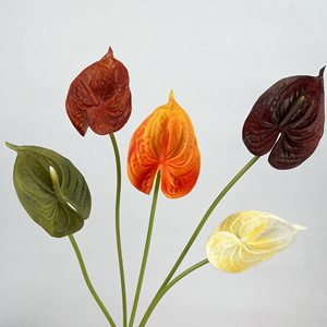 Lòng Bàn Tay Trắng Guanyinlian 3D Anthurium Nhân Tạo Hoa PU Tay Flamingo Hoa Cưới Cho Trang Trí Nội Thất Ngày Valentine - Product Image 3