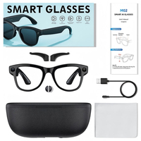 Occhiali Smart M02 Ultra AI con Traduzione, Custodia di Ricarica, Chat GPT, Registrazione Video 4K, Impermeabilità IP68, Memoria 32G, Connessione WiFi e Fotocamera
