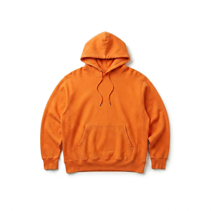 Sweat-shirt à capuche pour homme Orange, coupe classique décontractée avec poche avant - Product Image 1