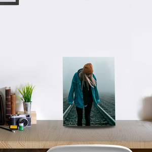 Coppie lettere d'amore scritte a mano o <span class=keywords><strong>foto</strong></span> <span class=keywords><strong>di</strong></span> <span class=keywords><strong>gruppo</strong></span> personalizzazione regalo e festività in bianco cornice cubo <span class=keywords><strong>di</strong></span> sublimazione in PVC - Product Image 4