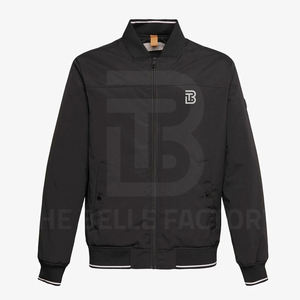 Chaqueta Bomber con cremallera de invierno para hombre, chaquetas de plumón cálidas y ligeras regulares con cuello levantado de alta calidad para exteriores - Product Image 5