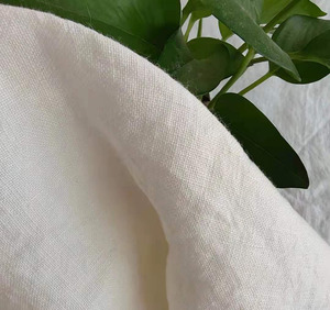 Tela de Lino de Alta Densidad, Color Beige Blanco, Lavado Enzimático, 300GSM, Lino Puro, Blanco Crudo, Tela Ancha - Product Image 6