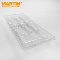Plateau médical jetable personnalisé, boîte d'emballage en plastique thermoformé pour kits d'instruments chirurgicaux