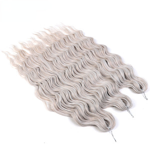 Anna 24 pollici <span class=keywords><strong>capelli</strong></span> sintetici onda acqua intrecciata <span class=keywords><strong>capelli</strong></span> Ombre biondo onda profonda <span class=keywords><strong>Afro</strong></span> arricciatura <span class=keywords><strong>capelli</strong></span> uncinetto per le donne - Product Image 4