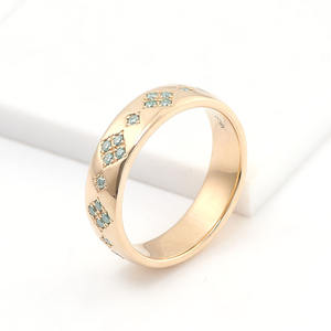 Offre Spéciale anneau de mariage 14k jaune réel or pour mari et femme de mariage bague de fiançailles - Product Image 1