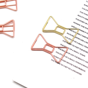 Clip regalo promozionali in metallo Premium con graffetta a forma di papillon d'oro di alta qualità - Product Image 5