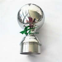 Poteau de rampe d'escalier en acier inoxydable SS304/SS316 avec boule de cristal, résistant à la rouille, pour hôtels contemporains, usine de Foshan Nanhai