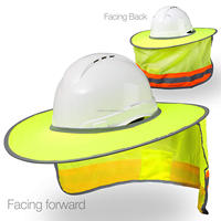 Casque de sécurité industrielle Casque de sécurité en maille à bord complet avec visière pare-soleil respirant haute visibilité