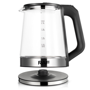 Hervidor Eléctrico Portátil de 2000W con Apagado Automático, Vidrio Borosilicato de Alta Calidad, Libre de BPA, Capacidad de 2.3L, Uso Doméstico, Inalámbrico - Product Image 1