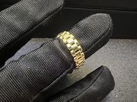 Anillo de Banda Estilo Presidencial Rollie, Chapado en Oro de 18k, Satinado, Personalizado, para Hombre y Mujer, Joyería, Dropshipping