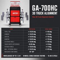 Équilibreuse de roues de camion GATmatic KWB1500 avec pack combo d'alignement 3D GA-700HC pour atelier de réparation de camions