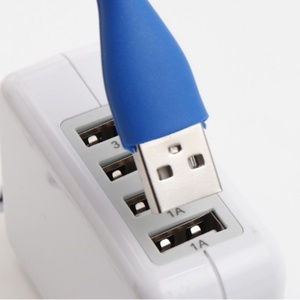 Lampe de lecture LED USB 5V mini multicolore flexible à clipser pour ordinateur portable, corps blanc et rouge, idéale pour la chambre - Product Image 6