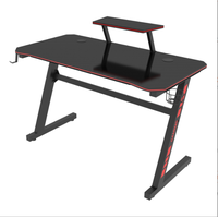 Escritorio Ergonómico Profesional para Juegos con Marco en Forma de Z, Iluminación LED RGB y Altura Ajustable para Configuración de PC