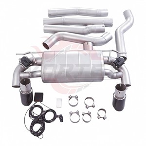 Escape Trasero Vortex SS304 de Acero Inoxidable con Válvula para BMW Serie 2 F22 218i 220i con Tambor Central y Doble Salida de Carbono Mod U - Product Image 3