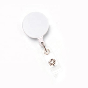 Porte-badge de travailleur social en feutre rétractable en plastique de 32mm, vente en gros par sublimation-pour accessoiriser votre professionnel - Product Image 4