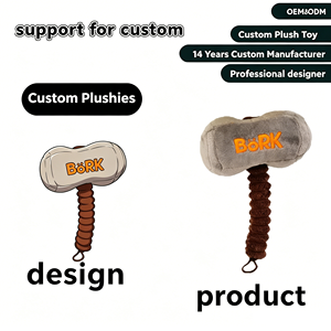Juguete de Peluche Personalizado de Hammer con Bordado de BORK, Almohada Suave con Forma de Arma para Niños y Fans de Personajes de Dibujos Animados - Product Image 1