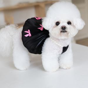 <strong>Graceful</strong> Bow Knot <strong>Pet</strong> Clothes Spring Summer Dog Yarn Cool Dress - Product Image 1