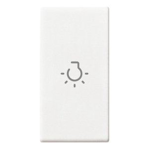White Axial Light Symbol Wall <b>Switch</b> 2.2 In Length 4.4 In Width 0.6 In Height - Product Image 1
