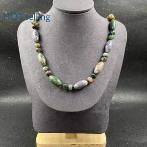 Agate en cristal naturel, collier de pierres colorées, collier tissé de perles de boulier en forme de tour - Product Image 4
