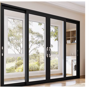 Fenêtres et portes en aluminium à double vitrage extérieures standard australiennes, <span class=keywords><strong>porte</strong></span> coulissante en verre et aluminium pour patio pour maison - Product Image 4