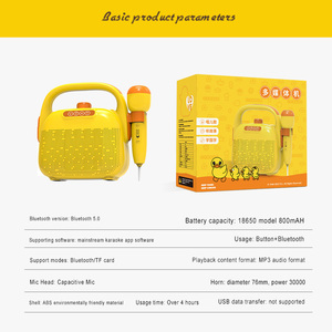 Máy hát karaoke cho bé gái OEM, máy hát karaoke di động cho trẻ em với loa và micro - Product Image 5