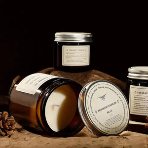 Bougie de luxe en cire de soja 100% biologique et écologique dans un bocal en verre, populaire, avec huile essentielle d'ambre pour la Saint-Valentin - Product Image 4