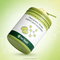 Poudre d'isolat de protéines de soja en marque blanche OEM, complément alimentaire pour améliorer la vitalité et l'immunité, 500g, croissance musculaire