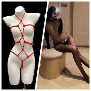 Ensemble de lingerie sexy pour couple, planification familiale, tentation, corde SM, harnais sexy, lingerie sexy, lingerie de pole, vêtements de rave pour femmes, combinaison - Product Image 2