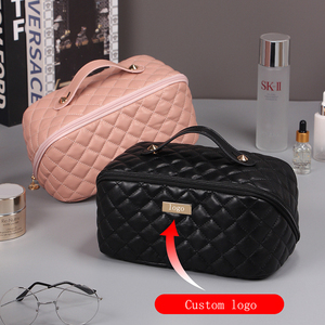 <span class=keywords><strong>Pochette</strong></span> de voyage de rangement matelassée en gros sacs cosmétiques décontractés trousse de toilette trousse de maquillage de voyage <span class=keywords><strong>rose</strong></span> noir - Product Image 3