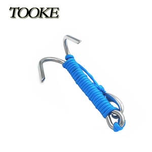 Anzuelo doble de aleación de titanio para submarinismo, accesorios de <span class=keywords><strong>buceo</strong></span>, doble gancho de deriva de arrecife <span class=keywords><strong>con</strong></span> línea y clip - Product Image 4