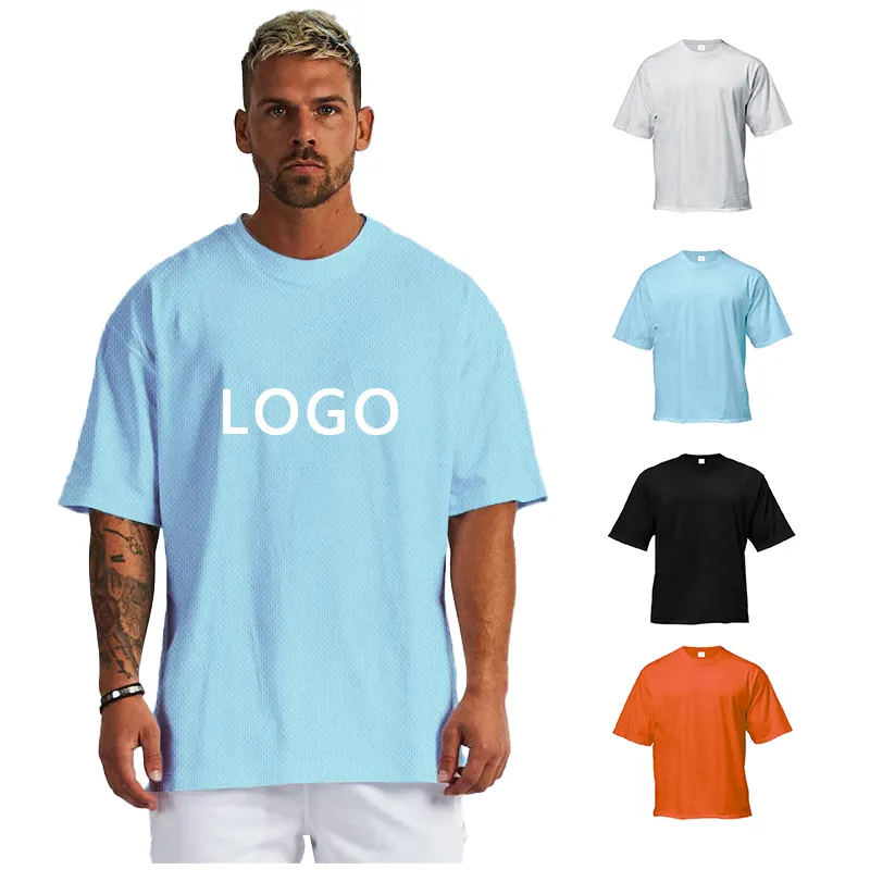 Custom Print New Trend Design Oversize Men's polyester T-shirt Knitted fashion Men's O-Neck Shirt Polyester T-shirts For Men