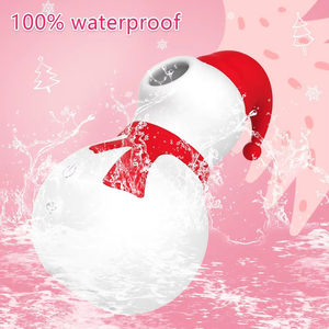 Vibrador de muñeco de nieve navideño con gorro rojo y bufanda, juguete de estimulación para adultos, juguete sexual con succión. - Product Image 6