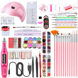 Nail Set UV LED Lamp Dryer With Nail Gel Polish Kit Soak Off Manicure Tools Set electric Nail drill For